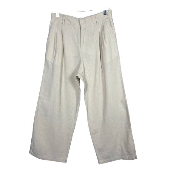 Gap‎ Easy Trouser Pleated Pants Womens 8 Petite Beige - Picture 1 of 12